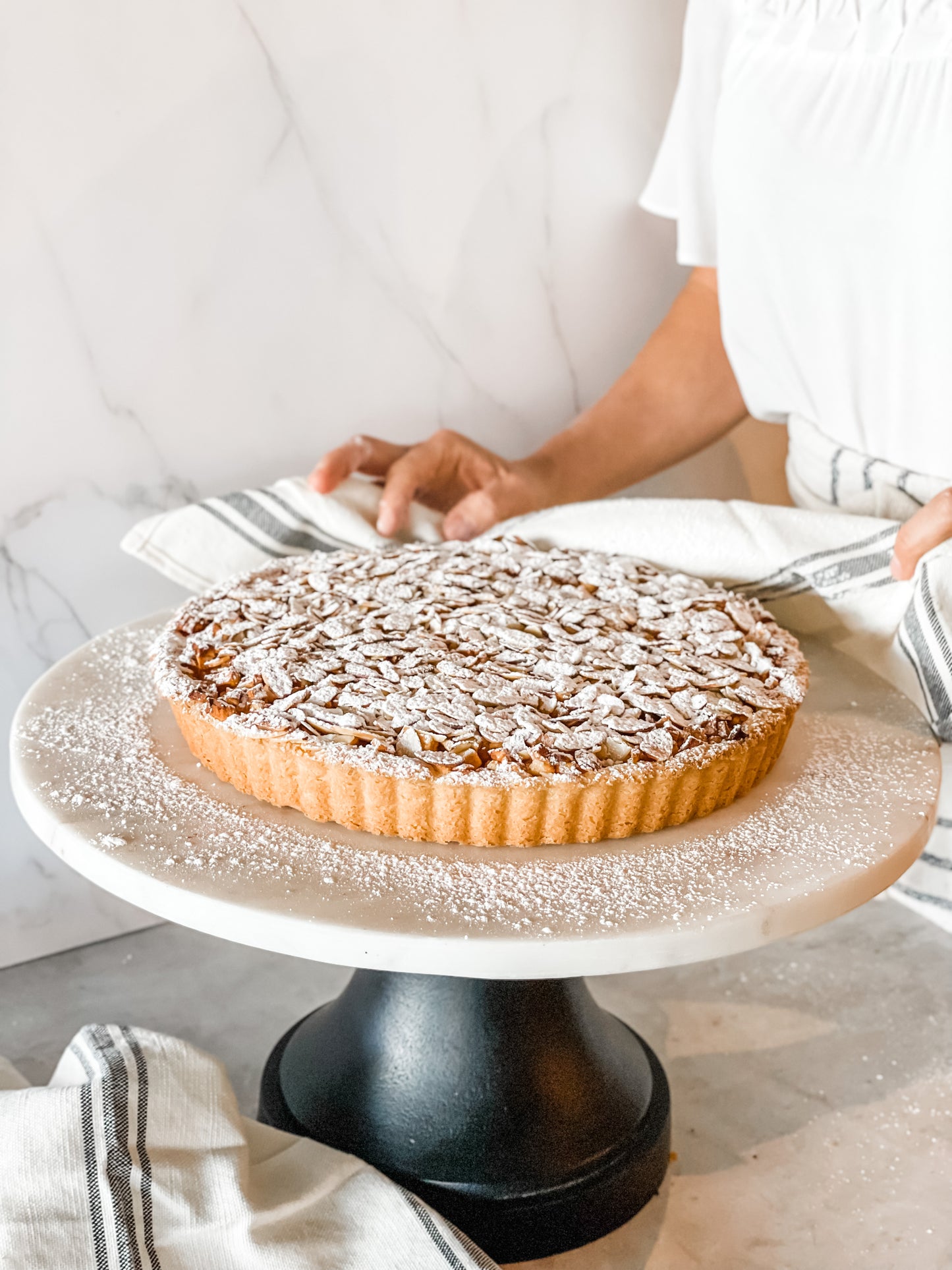 Tarta de manzana con cheesecake