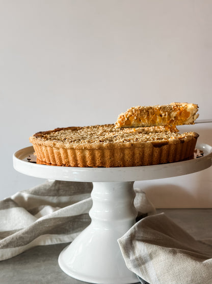 Tarta de mango y avellana