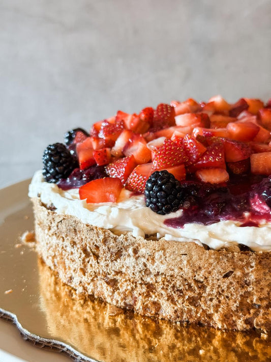 Mostachón con Mermelada de Frutos Rojos