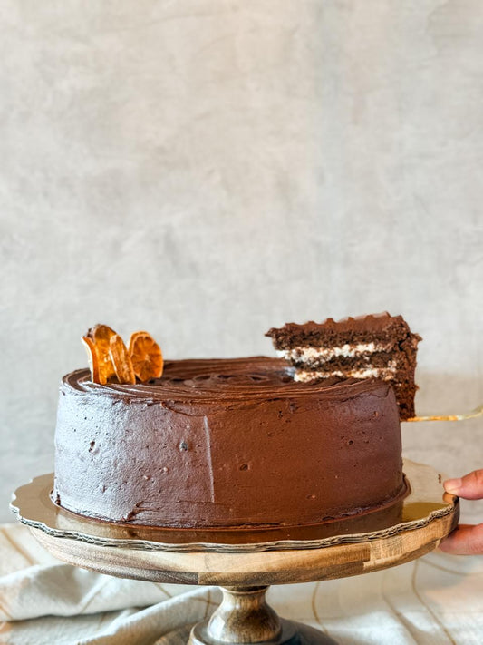 Pastel de Chocolate con Queso Ricotta y Naranja